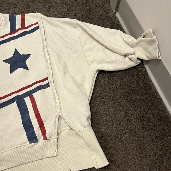 Free People We The Free Camden Pullover In Star Stripes Combo - Picture 7 of 9